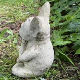 Yoga Pose Meditation Dog Resin Statue Ornaments Waterproof Prayer Zen French Bulldog Sculpture Crafts Garden Decoration Figurine